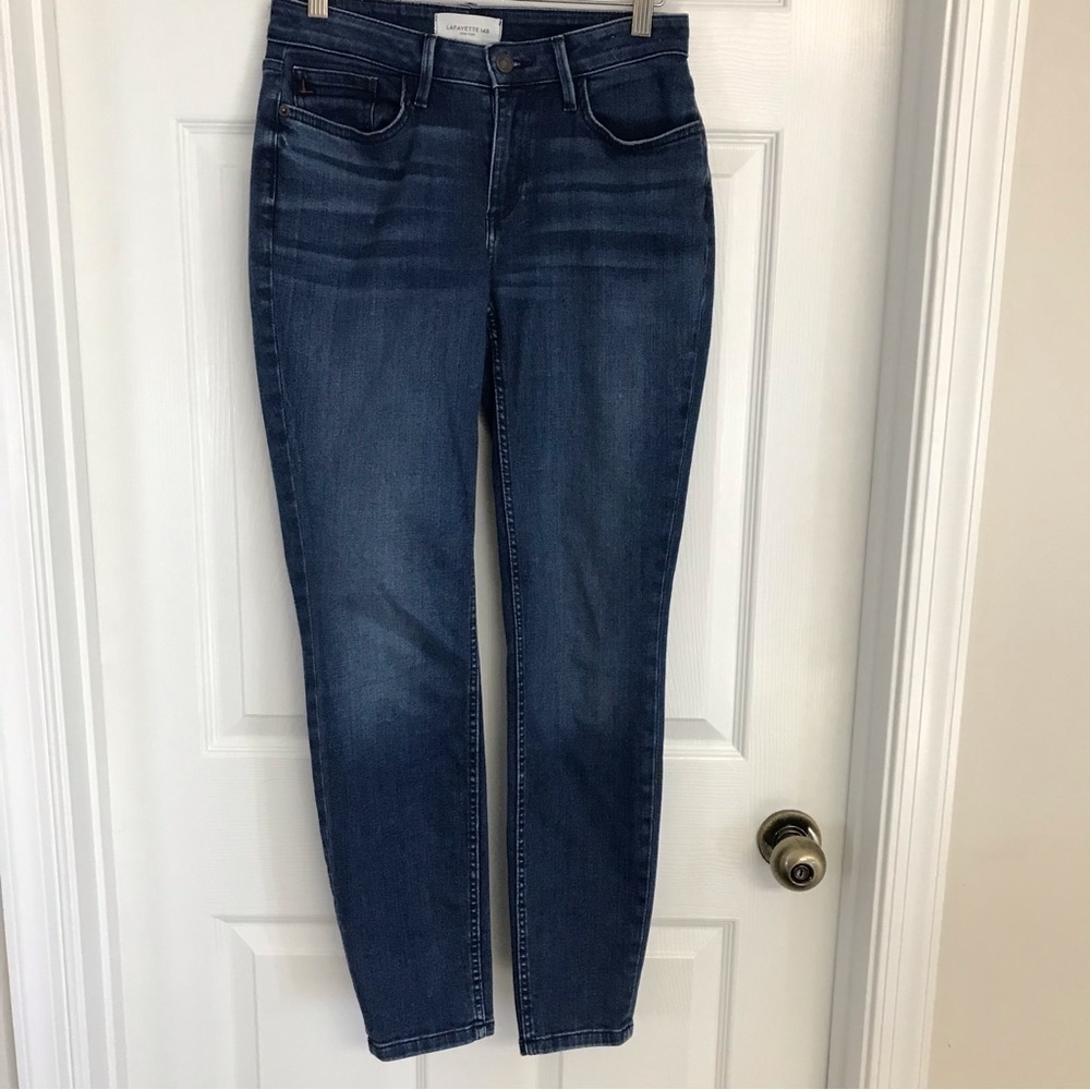 𝅺lafayette 148 New York Mercer style jeans EUC 27 waist or size 4 premium denim
